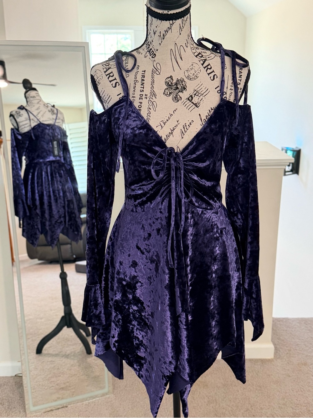 NWTDolls Kill Current Mood F is for Fairies Handkerchief Dress Purple Velvet XXL